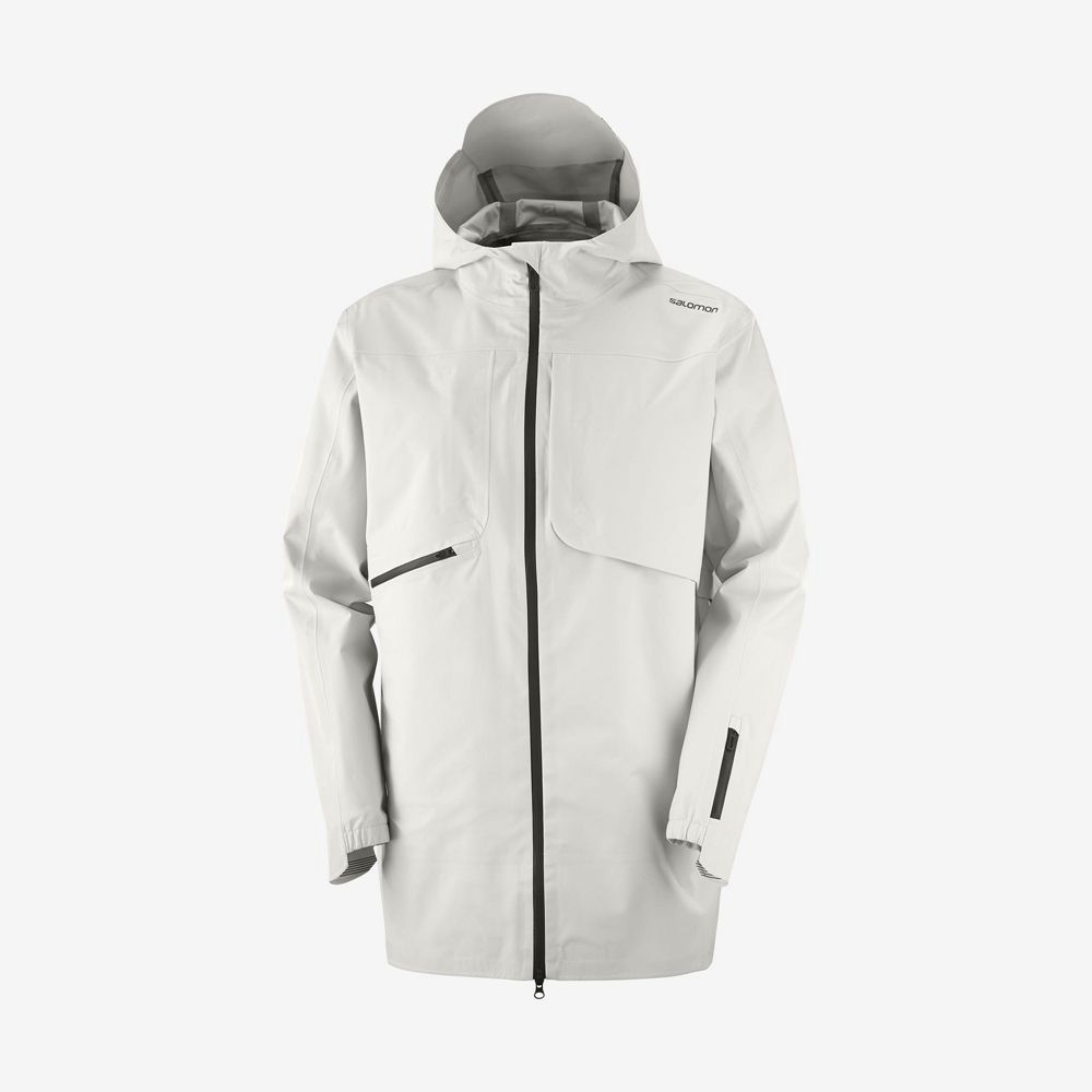 Salomon Israel OUTLIFE WP COMMUTER PARKA M - Mens Jackets - White (MHTI-35872)